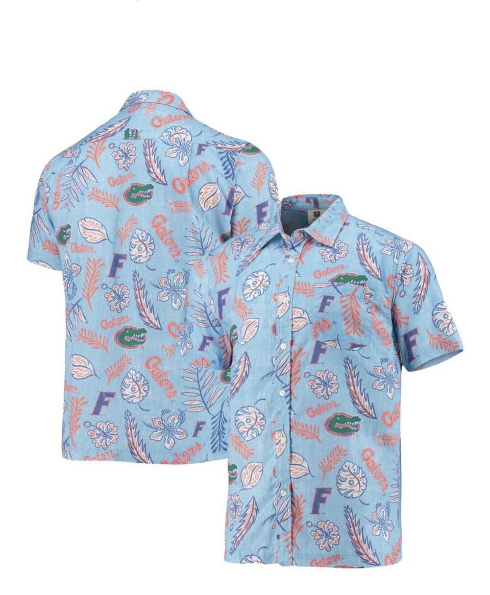 Wes & Willy Florida Gators Vintage Button up Mens S Blue Tropical Hawaiian Shirt
